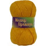 Пряжа Jina МОХЕР ПРЕМИУМ С ЛЮРЕКСОМ 32 желтый (5 мотков)
