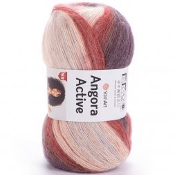 Пряжа Yarnart ANGORA ACTIVE 851 перс/коралл/сирен (5 мотков)