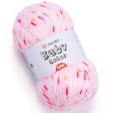 Пряжа Yarnart BABY COLOR 203 бел/роз (5 мотков)