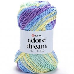 Пряжа Yarnart ADORE DREAM 1076 принт (5 мотков)