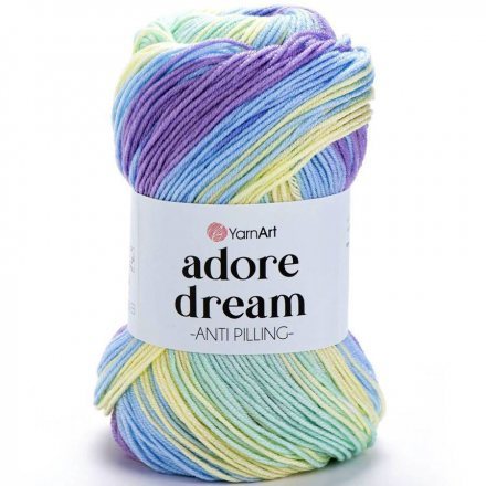 Пряжа Yarnart ADORE DREAM 1076 принт (5 мотков)