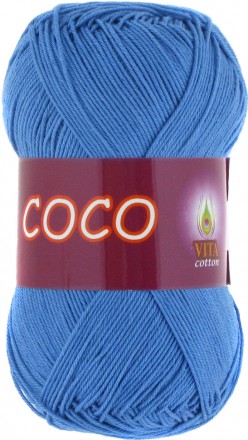 Пряжа Vita cotton COCO 3879 т.голубой