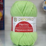 Пряжа Пехорка МЕРИНОСОВАЯ 193 св.салат (2 мотка)