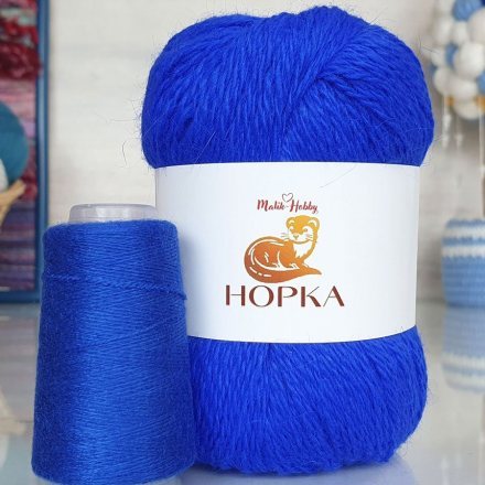 Пряжа M&amp;h НОРКА 009 василек (5 мотков)