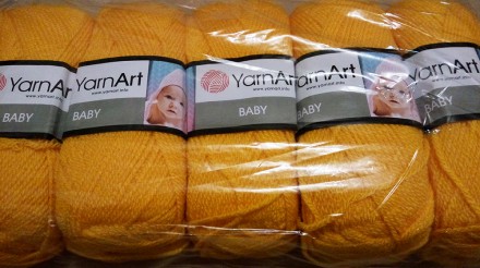 Пряжа Yarnart BABY 586 желто-оранжевый (5 мотков)