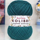 Пряжа M&amp;h KOLIBRI ХЛОПОК КЛАССИК 045 изумруд (2 мотка)