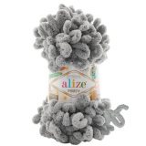 Пряжа Alize PUFFY 496 пепел (5 мотков)