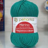 Пряжа Пехорка МЕРИНОСОВАЯ 335 изумруд (2 мотка)