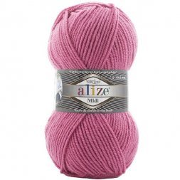 Пряжа Alize SUPERLANA MIDI 178 яр.розовый (5 мотков)