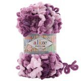 Пряжа Alize PUFFY FINE COLOR 8133 св.баклажан (5 мотков)