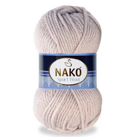 Пряжа Nako SPORT WOOL 3079 жемчужный (5 мотков)