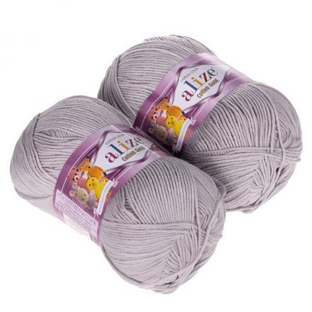 Пряжа Alize COTTON GOLD 200 серо-сиреневый (5 мотков)