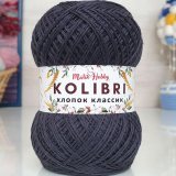 Пряжа M&amp;h KOLIBRI ХЛОПОК КЛАССИК 049 угольный (2 мотка)