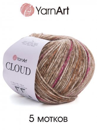 Пряжа Yarnart CLOUD 9203 принт (5 мотков)