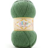 Пряжа Alize BABY BEST 954 зеленый (5 мотков)