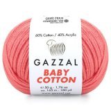 Пряжа Gazzal BABY COTTON 3435 лосось (5 мотков)