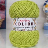 Пряжа M&amp;h KOLIBRI ХЛОПОК КЛАССИК 059 салатовый (2 мотка)