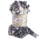 Пряжа Alize PUFFY FINE COLOR 5925 серый принт (5 мотков)