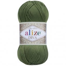 Пряжа Alize DIVA SILKY EFFECT 79 базилик (5 мотков)