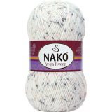 Пряжа Nako VEGA TWEED 31752 белый (5 мотков)