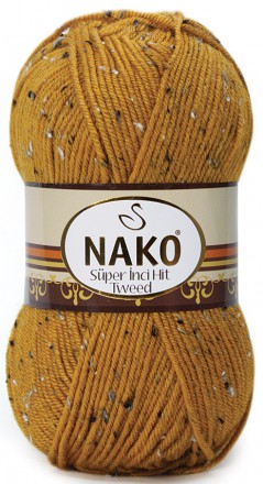 Пряжа Nako SUPER INCI HIT TWEED 1091 горчица