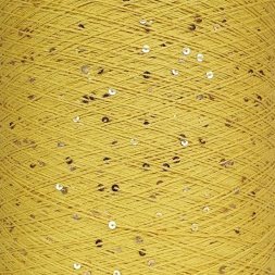 Пряжа M&amp;h KOLIBRI 027 горчица с золотом (2 мотка)