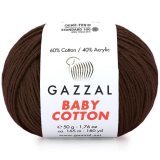 Пряжа Gazzal BABY COTTON 3436 коричневый (5 мотков)