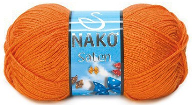 Пряжа Nako SATEN 100 10157 оранжевый