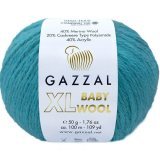Пряжа Gazzal BABY WOOL XL 832 бирюза (5 мотков)