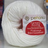 Пряжа Пехорка РОВНИЦА ФАНТАЗИЙНАЯ 01 белый (10 мотков)