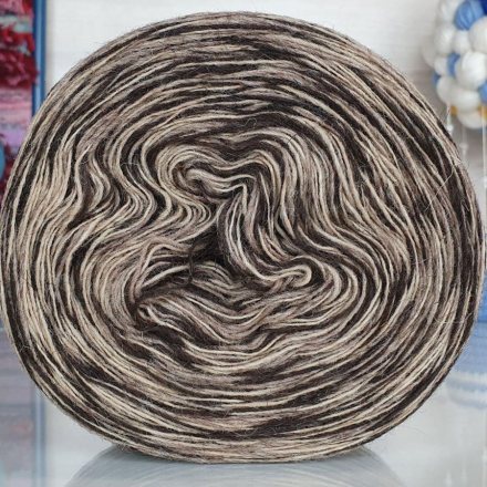 Пряжа Рассказовская АНГОРКА МЕЛАНЖ 56-1 шололад/т.беж (2 мотка)