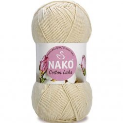 Пряжа Nako COTTON LUKS 97543 слоновая кость (5 мотков)