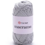 Пряжа Yarnart MACRAME 149 серебристый (6 мотков)