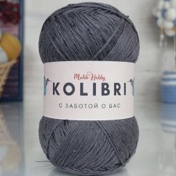 Пряжа M&amp;h KOLIBRI 078 серый (2 мотка)