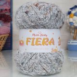 Пряжа M&amp;h ФИЕРА 006 серо/бежевый (5 мотков)