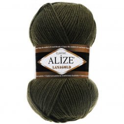 Пряжа Alize LANAGOLD 29 хаки (5 мотков)