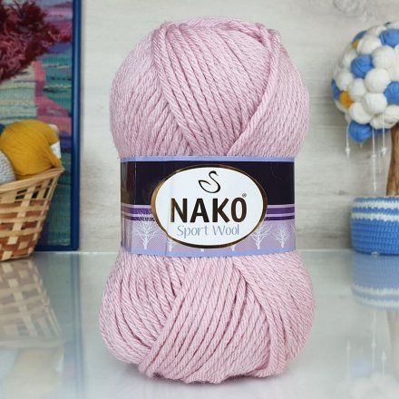 Пряжа Nako SPORT WOOL 10639 св.розовый (5 мотков)