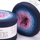 Пряжа Yarnart FLOWERS 273 т.роза/василек/синий (2 мотка)