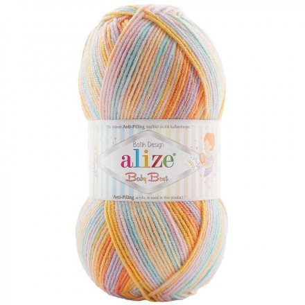 Пряжа Alize BABY BEST BATIK 7931 принт (5 мотков)