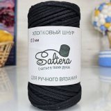 Шнур хлопковый Saltera 215 черный (1 моток)