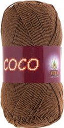 Пряжа Vita cotton COCO 4306 св.шоколад
