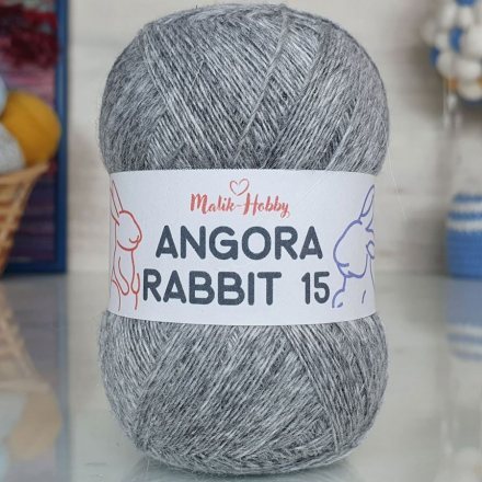 Пряжа M&amp;h ANGORA RABBIT 15 009 серый меланж (5 мотков)