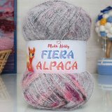 Пряжа M&amp;h ФИЕРА АЛЬПАКА 002 бордо/розовый (5 мотков)