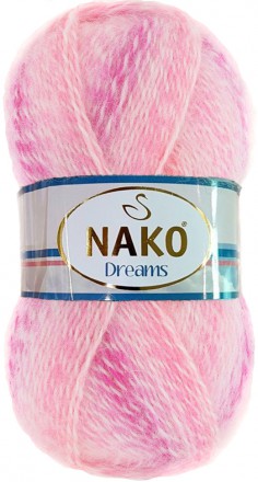 Пряжа Nako DREAMS 70293-7317 розовый