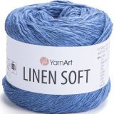 Пряжа Yarnart LINEN SOFT 7318 синий (4 мотка)