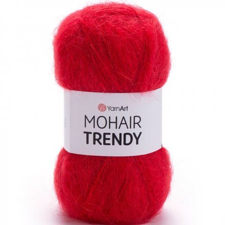 Пряжа Yarnart MOHAIR TRENDY 105 красный (5 мотков)