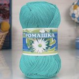 Пряжа ПНК им.Кирова РОМАШКА 3506 зел.бирюза (4 мотка)