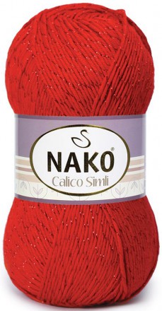 Пряжа Nako CALICO SIMLI 2209 красный