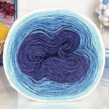 Пряжа Рассказовская АНГОРКА КОЛОР 06-2 бел/гол/синий (2 мотка)