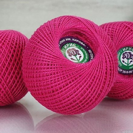 Пряжа ПНК им.Кирова ИРИС 20 1110 фуксия (4 мотка)